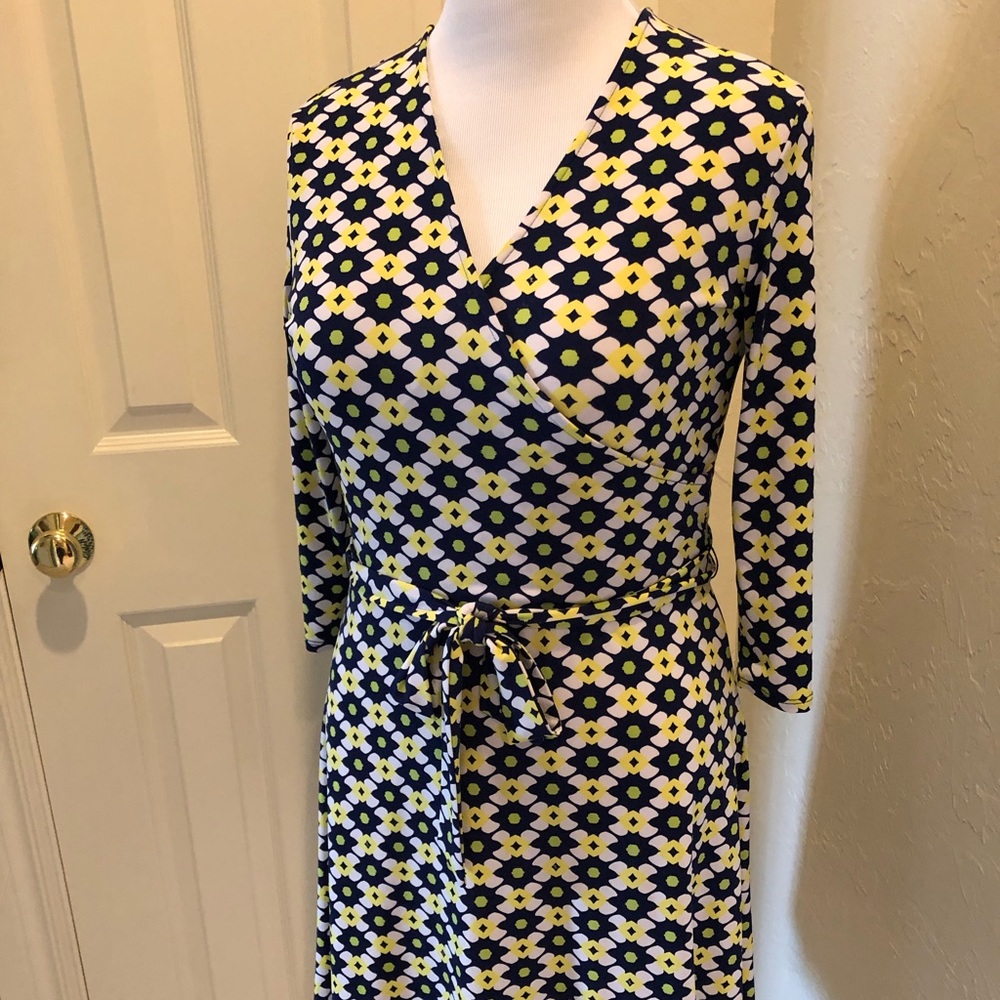 Leota Daria Printed Wrap Dress